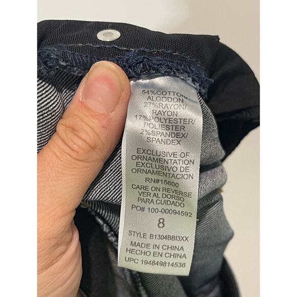 Democracy “Ab” Solution Jeans Women 8 Blue Skinny Dark Wash Stretch Slimming - Picture 11 of 11